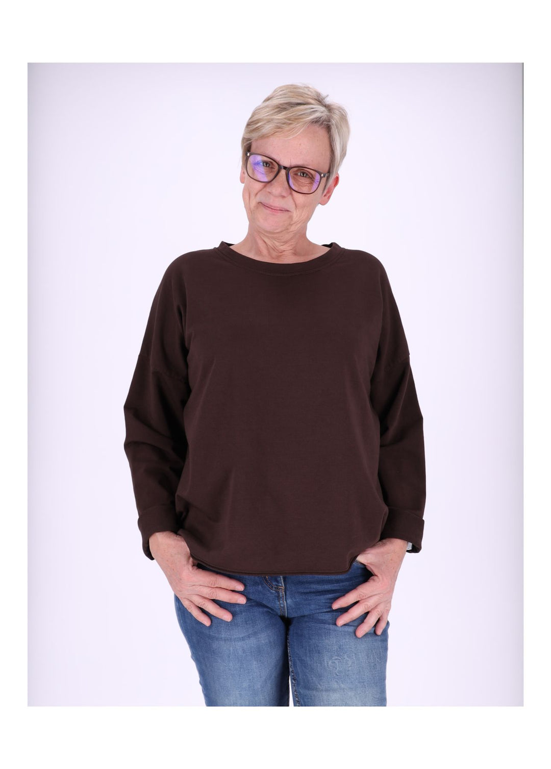 Splash of Color Sweatshirt Damen Raglanärmel