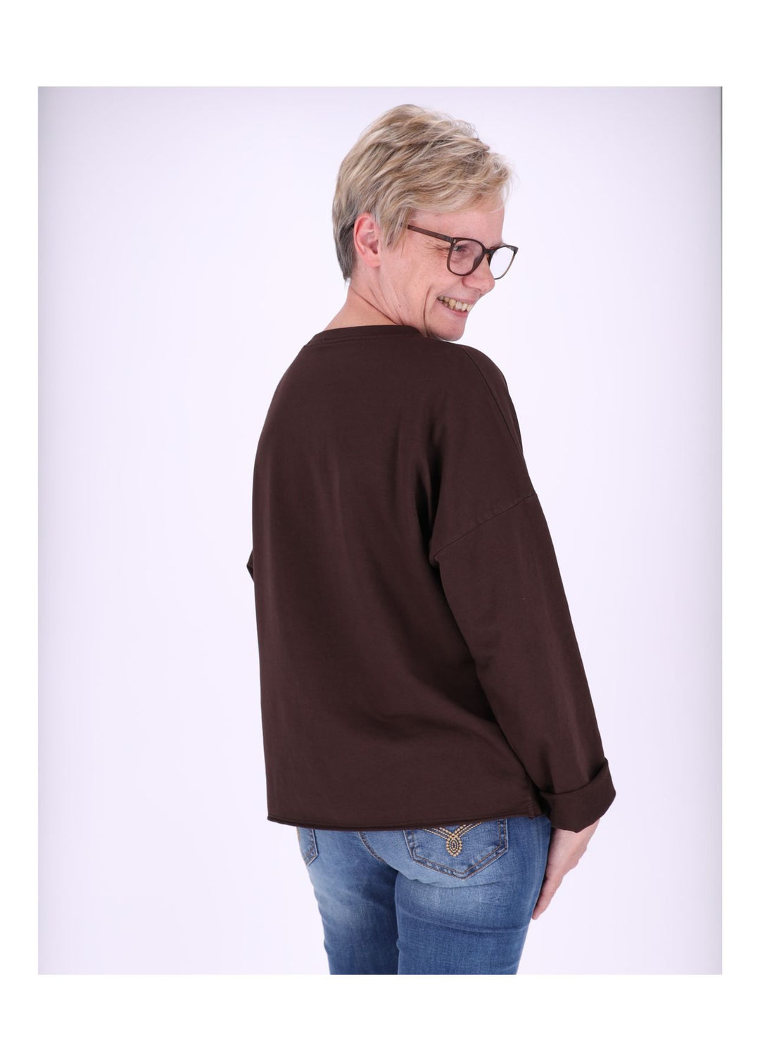 Splash of Color Sweatshirt Damen Raglanärmel