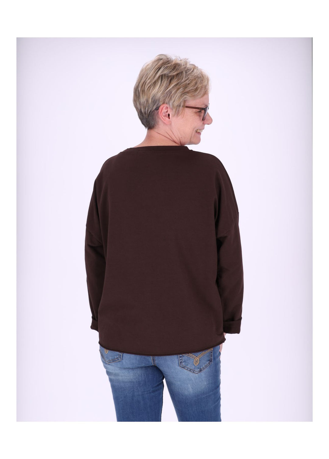 Splash of Color Sweatshirt Damen Raglanärmel