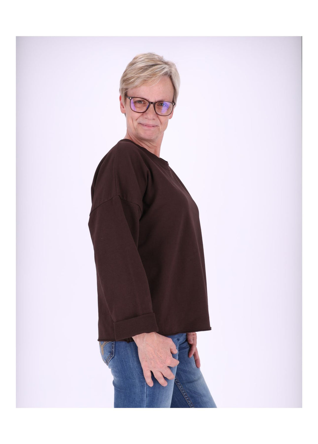 Splash of Color Sweatshirt Damen Raglanärmel