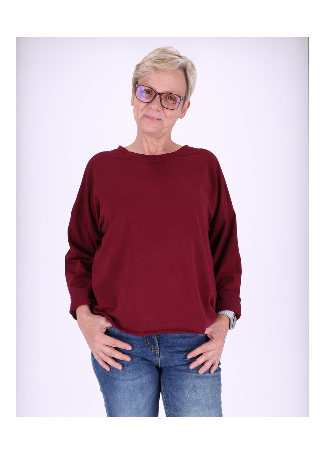 Splash of Color Sweatshirt Damen Raglanärmel