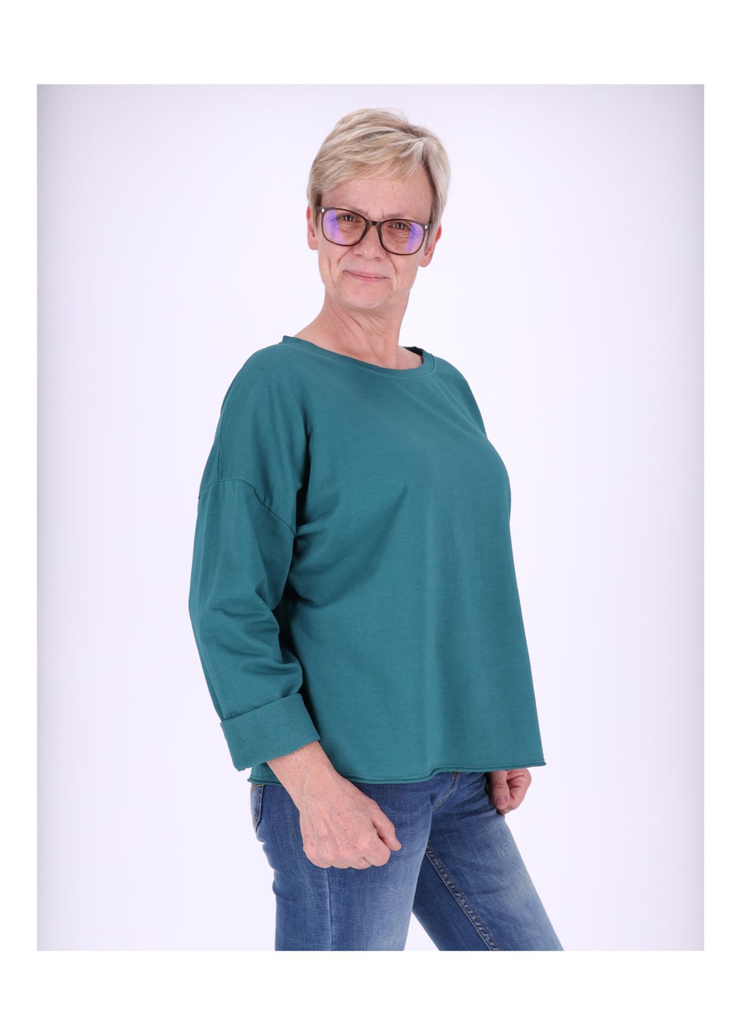 Splash of Color Sweatshirt Damen Raglanärmel