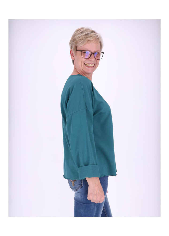Splash of Color Sweatshirt Damen Raglanärmel