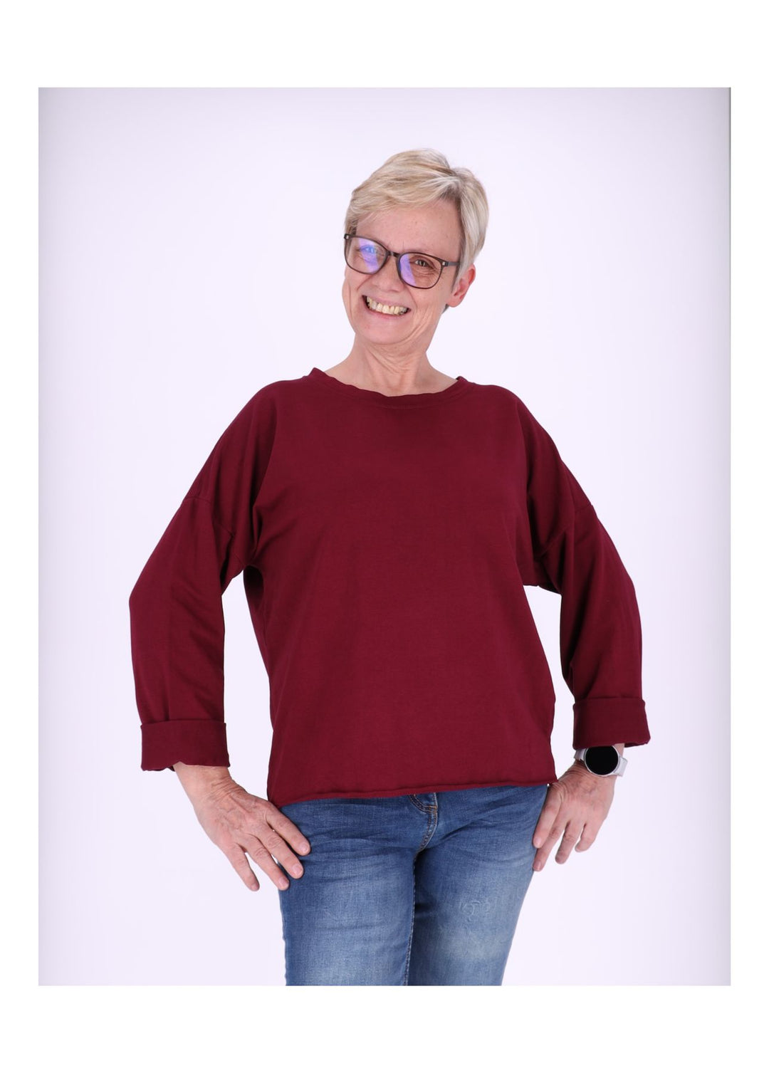 Splash of Color Sweatshirt Damen Raglanärmel