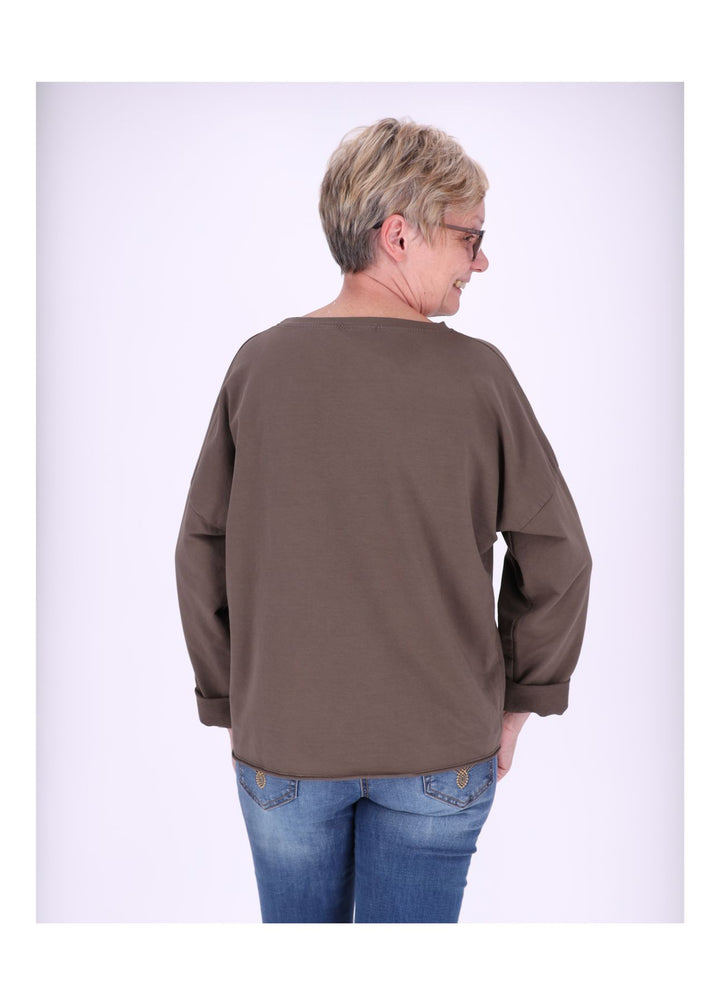 Splash of Color Sweatshirt Damen Raglanärmel