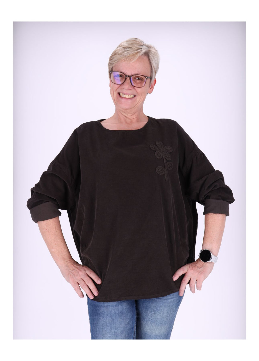 Damen Shirt Babycord von Splash of Color