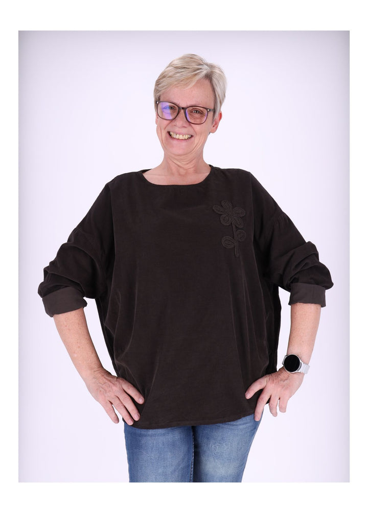 Damen Shirt Babycord von Splash of Color