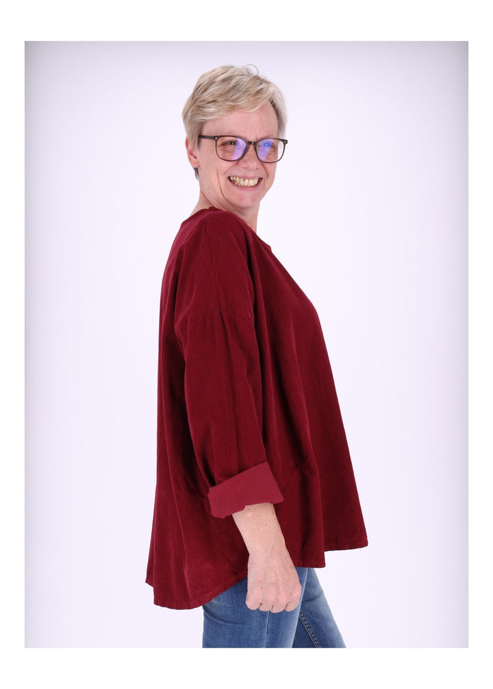 Damen Shirt Babycord von Splash of Color