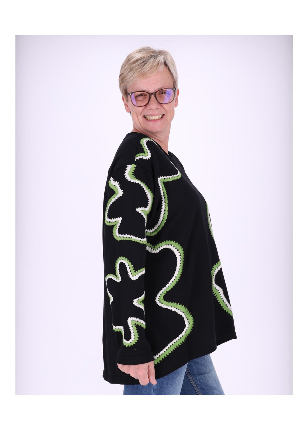 Splash of Color Sweatshirt Damen Blüte