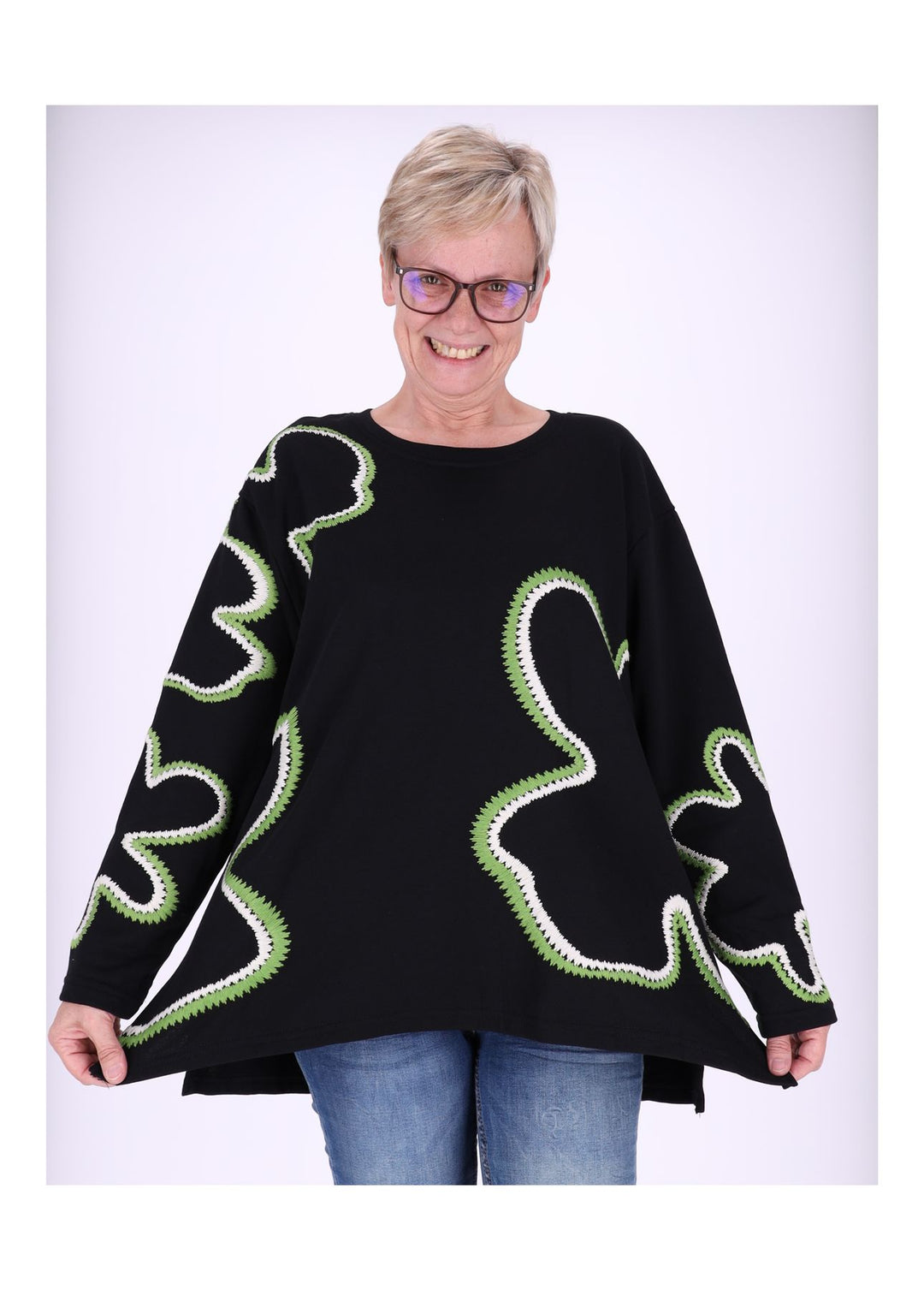 Splash of Color Sweatshirt Damen Blüte