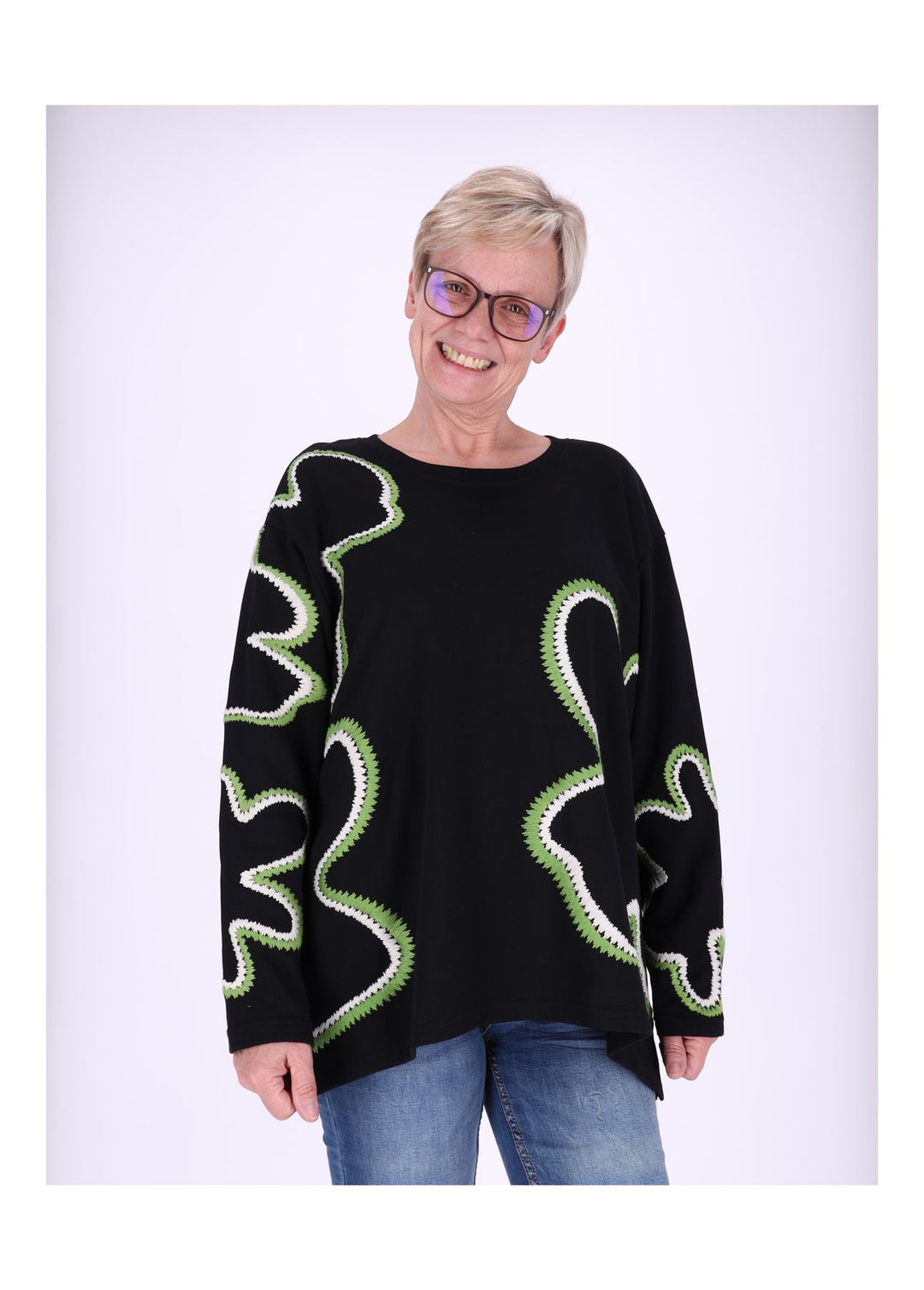 Splash of Color Sweatshirt Damen Blüte