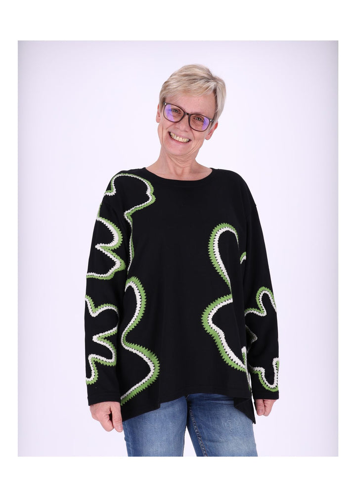 Splash of Color Sweatshirt Damen Blüte