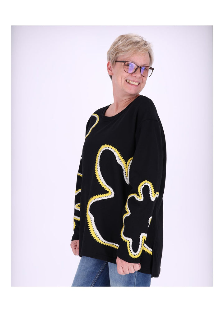 Splash of Color Sweatshirt Damen Blüte