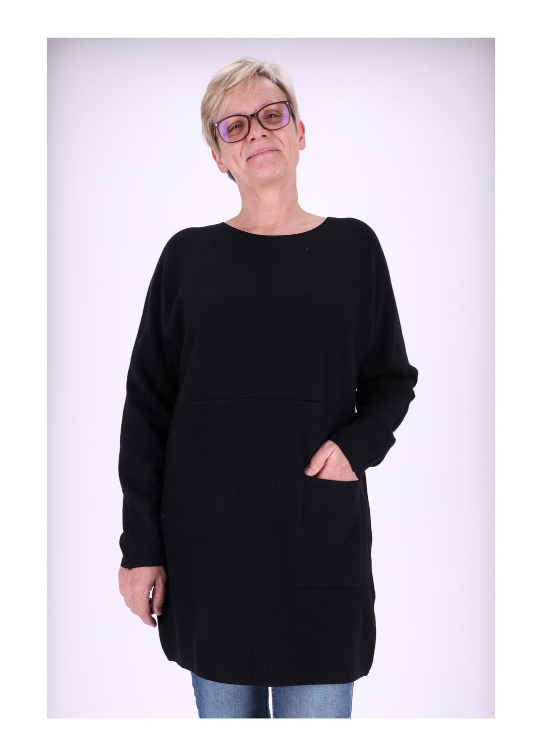 Splash of Color Strick Longshirt Damen