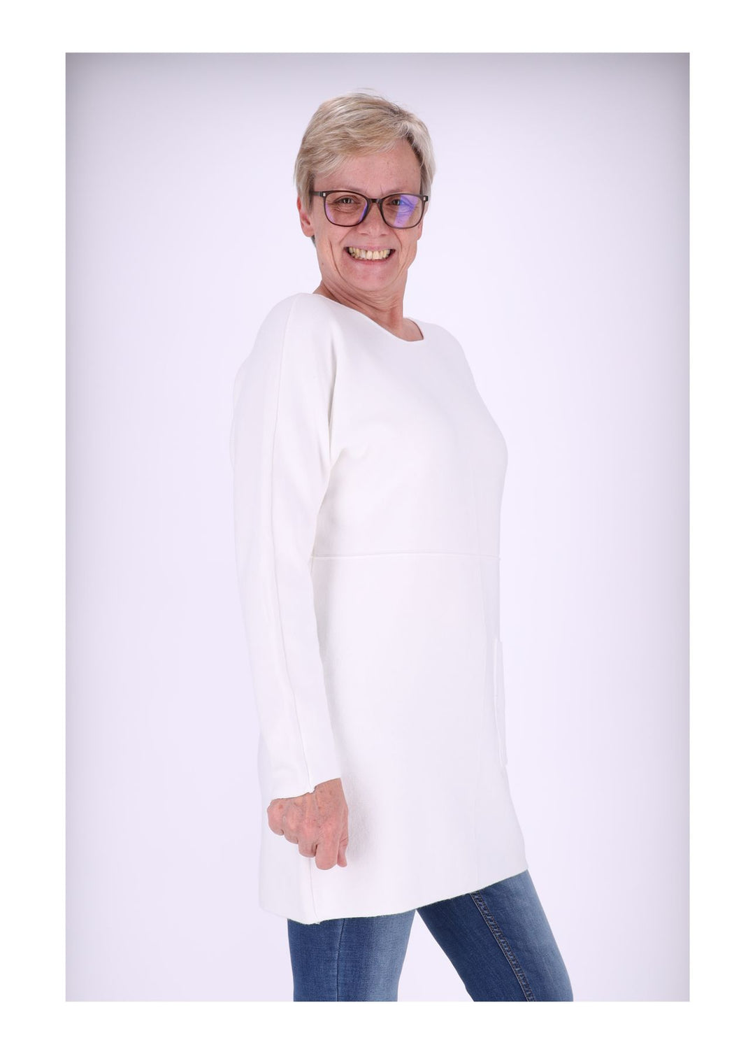 Splash of Color Strick Longshirt Damen