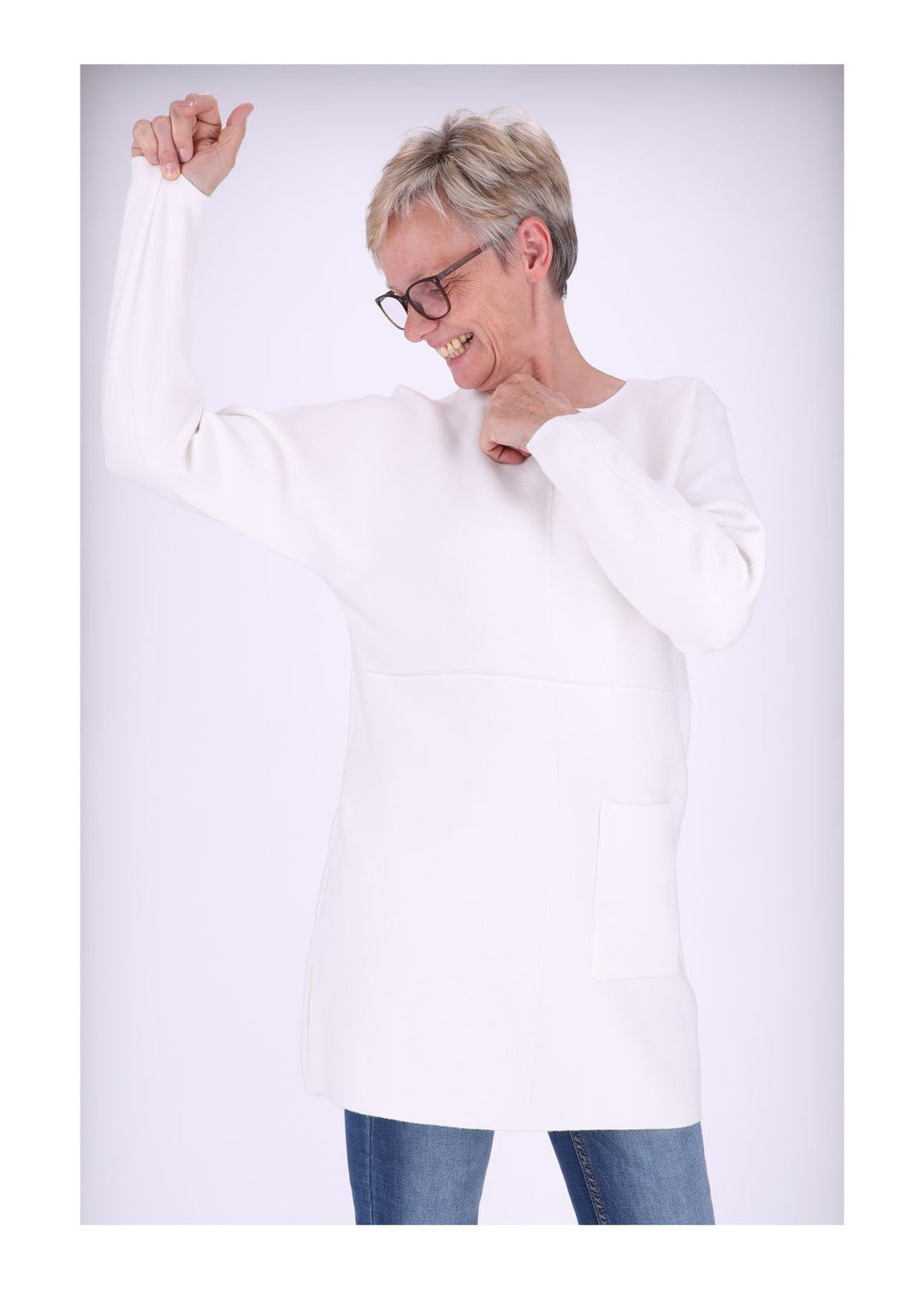Splash of Color Strick Longshirt Damen