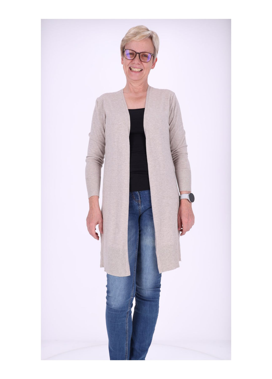 Splash of Color Strickjacke Damen offen