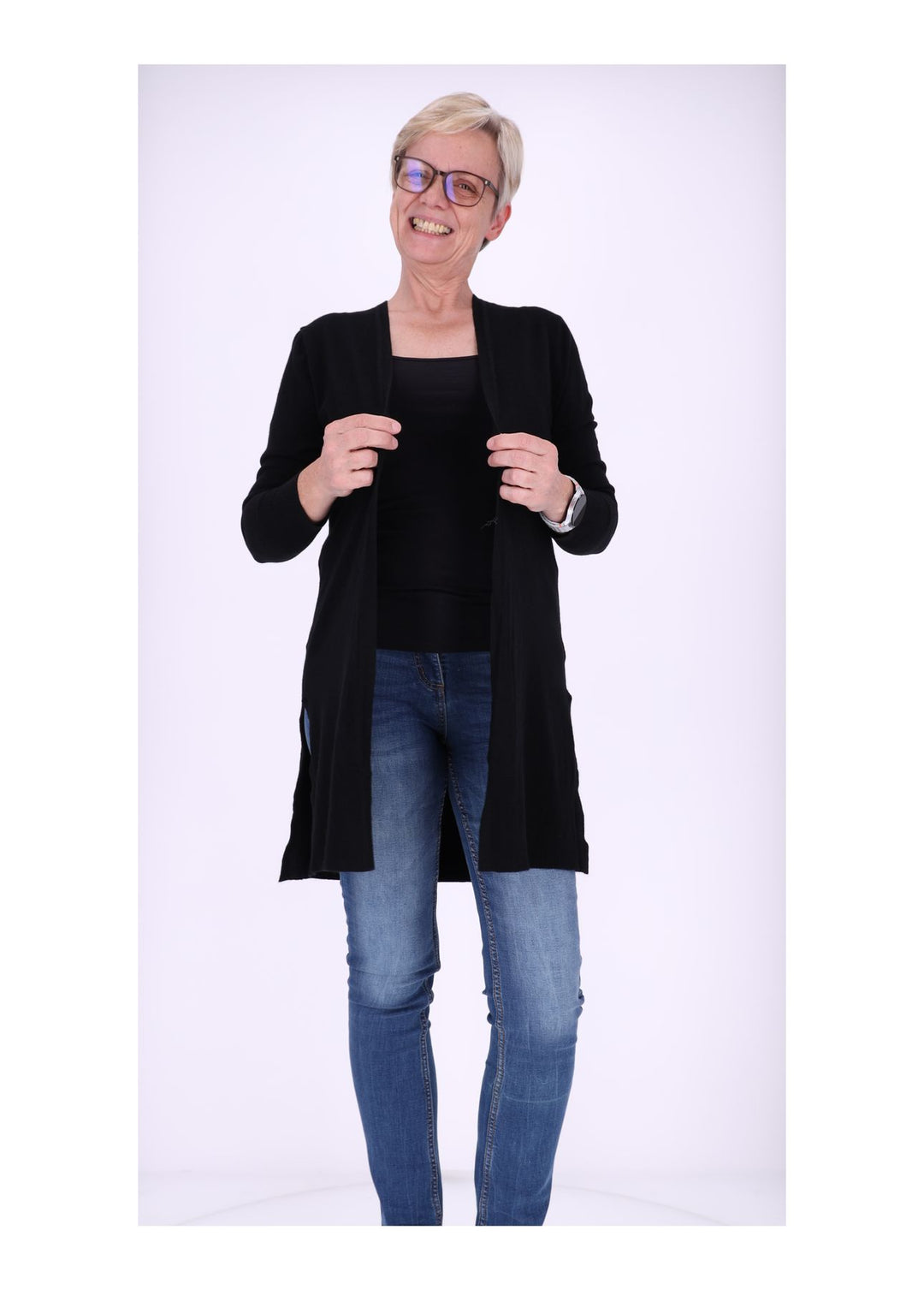Splash of Color Strickjacke Damen offen