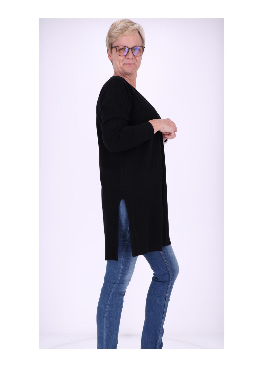 Splash of Color Strickjacke Damen offen