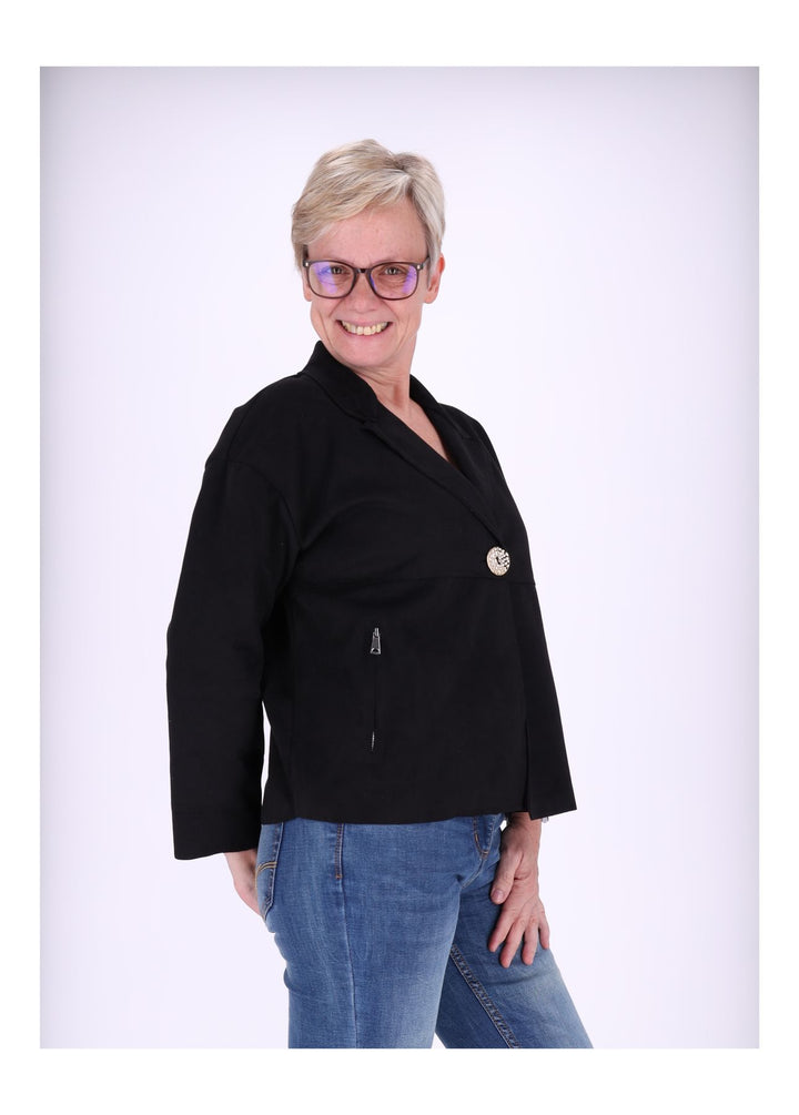 Splash of Color Fakelederjacke Boxy