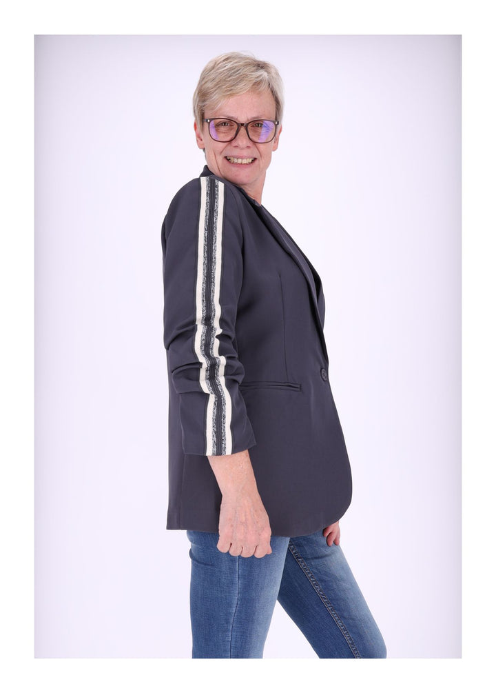 Splash of Color Blazer Damen geraffter Arm