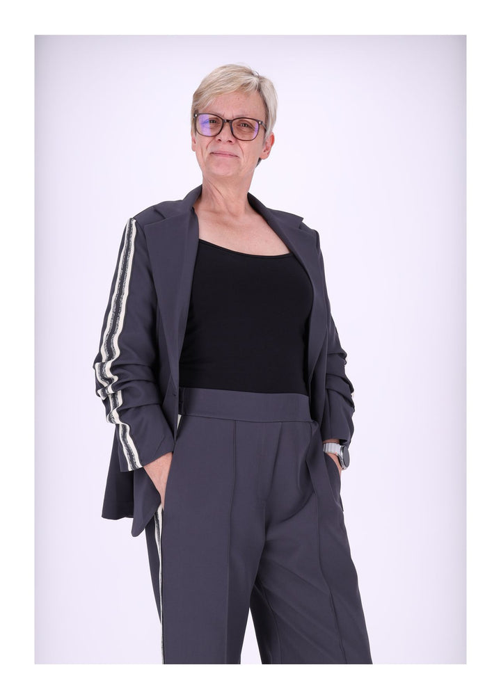 Splash of Color Blazer Damen geraffter Arm