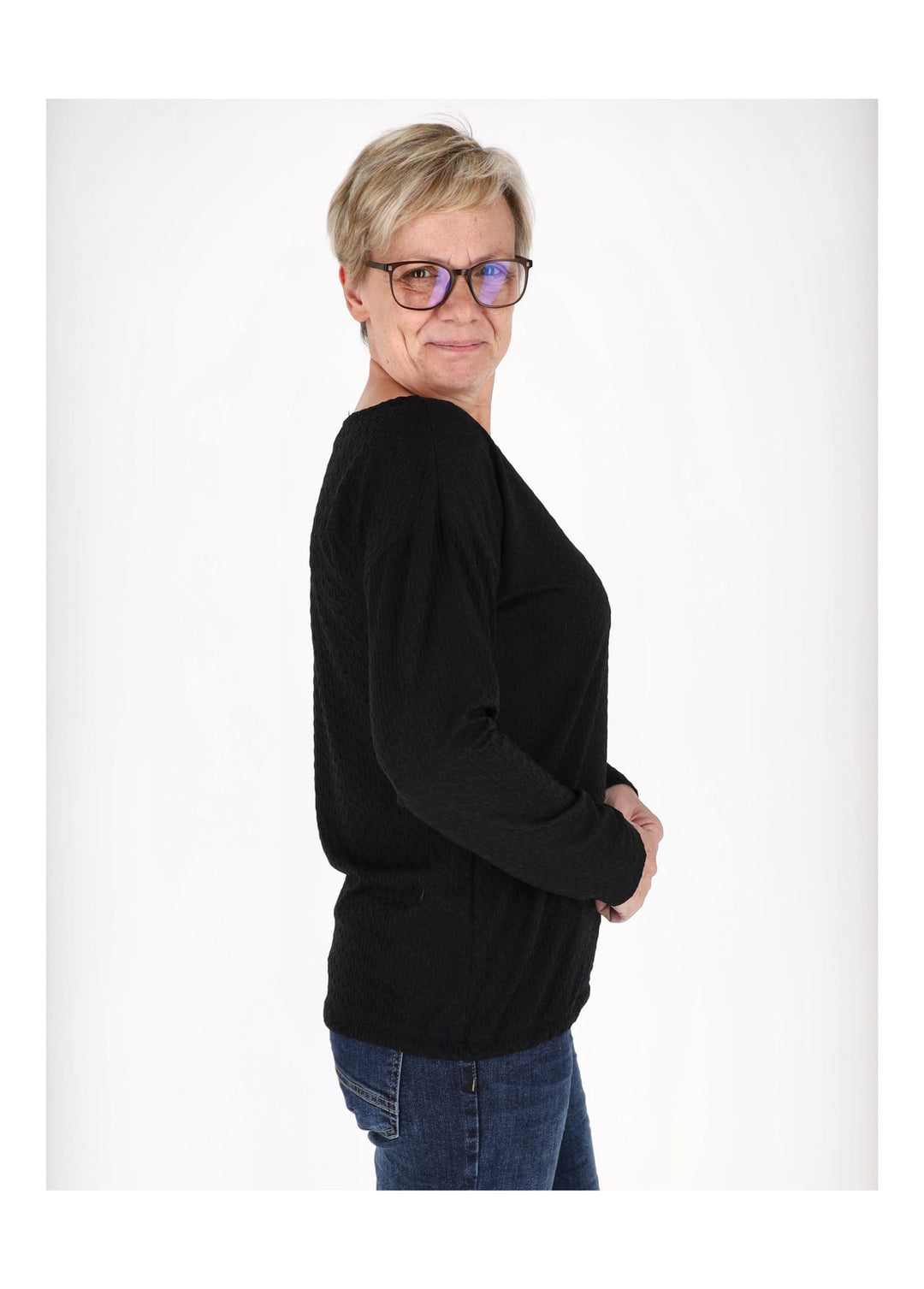 Damen Sweatshirt mit Ziernähten