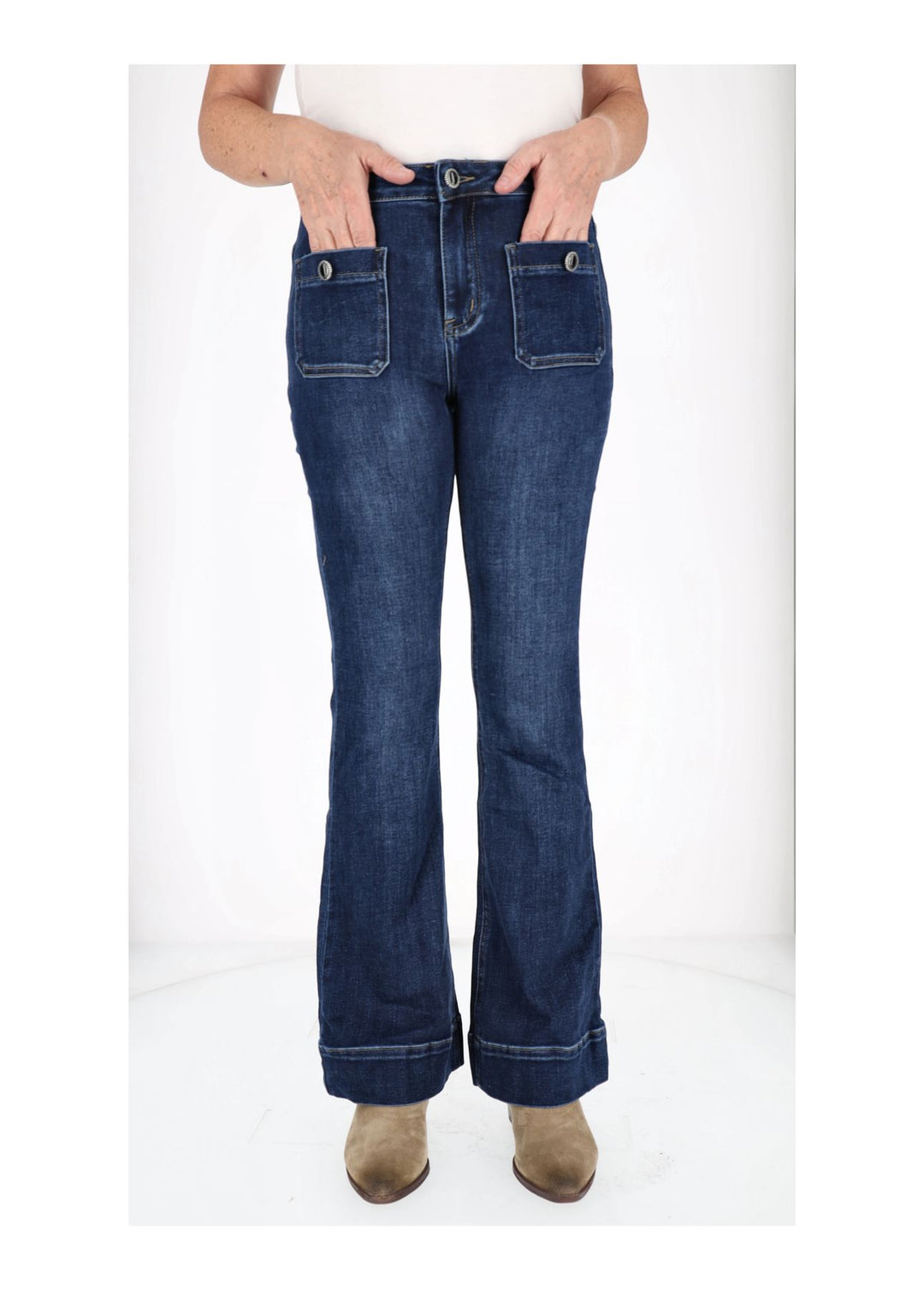 Splash of Color Damen Schlag Jeans