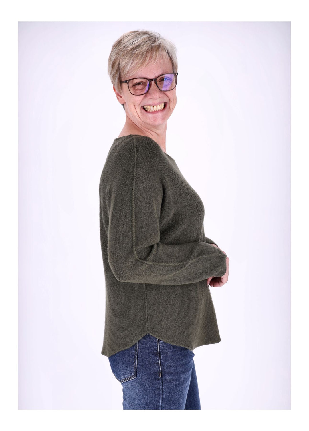 Splash of Color Strickpullover Rundhals Damen