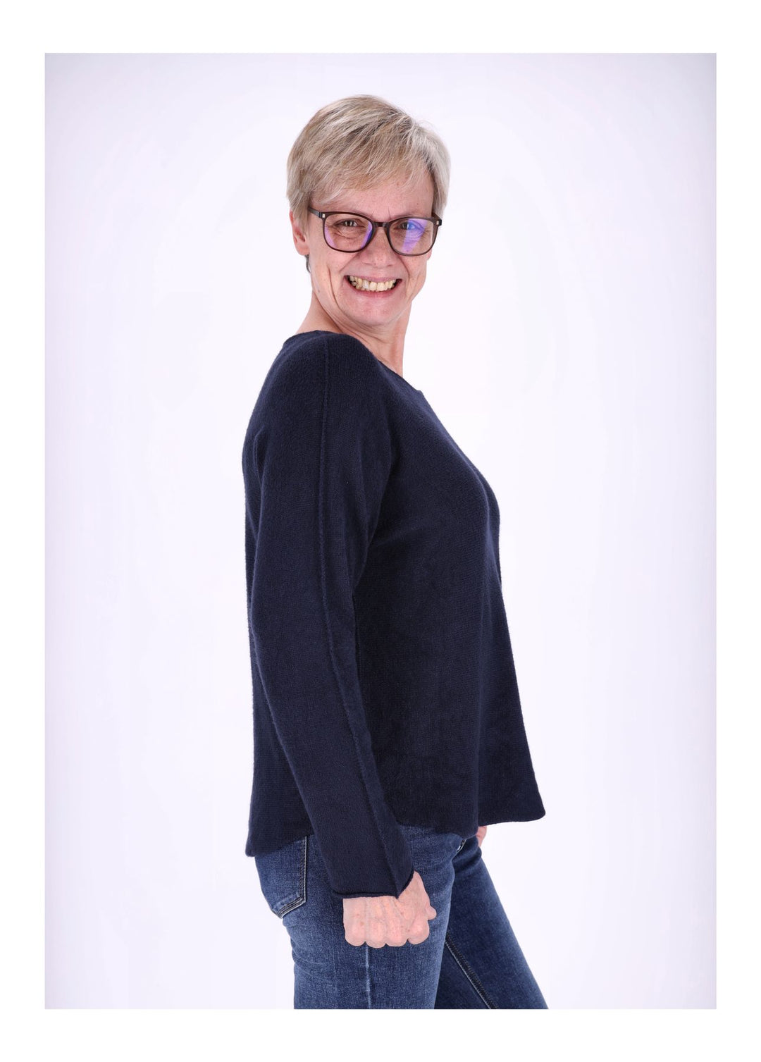 Splash of Color Strickpullover Rundhals Damen