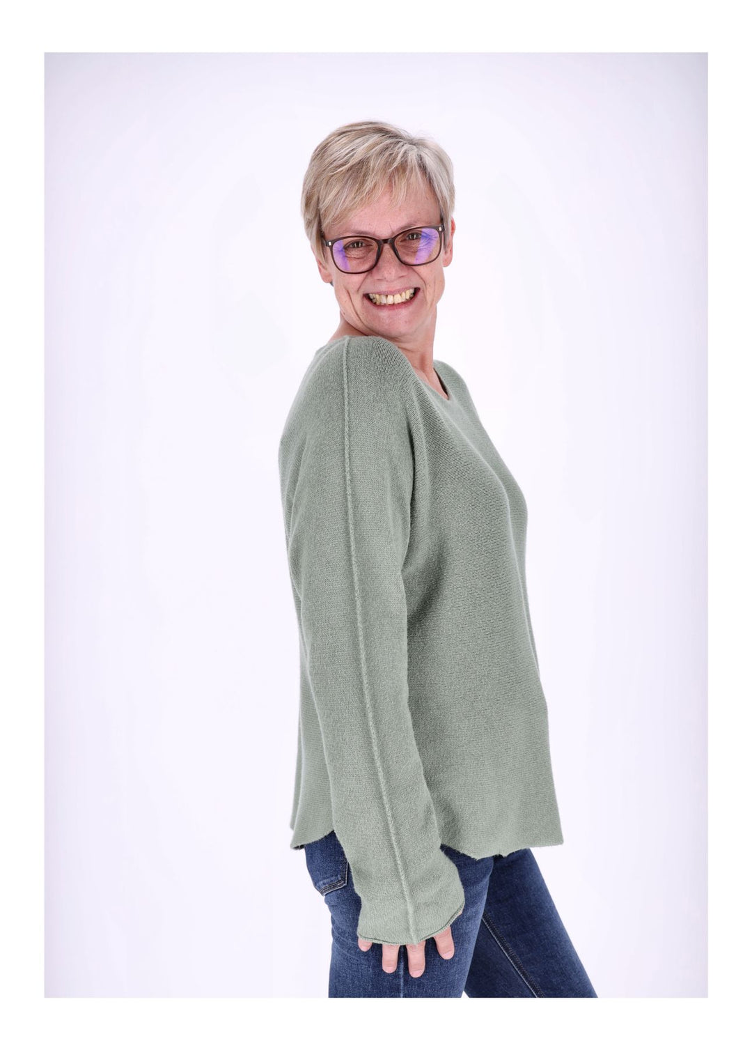 Splash of Color Strickpullover Rundhals Damen