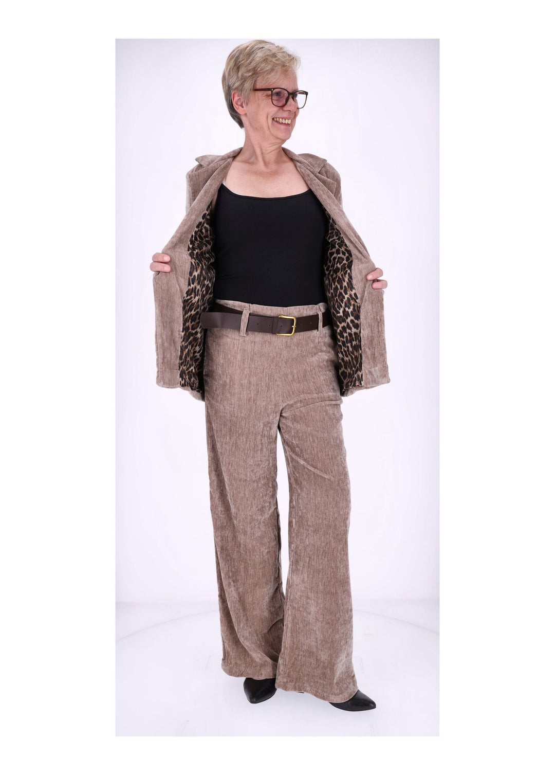 Samtqualität Damenhose Splash of Color