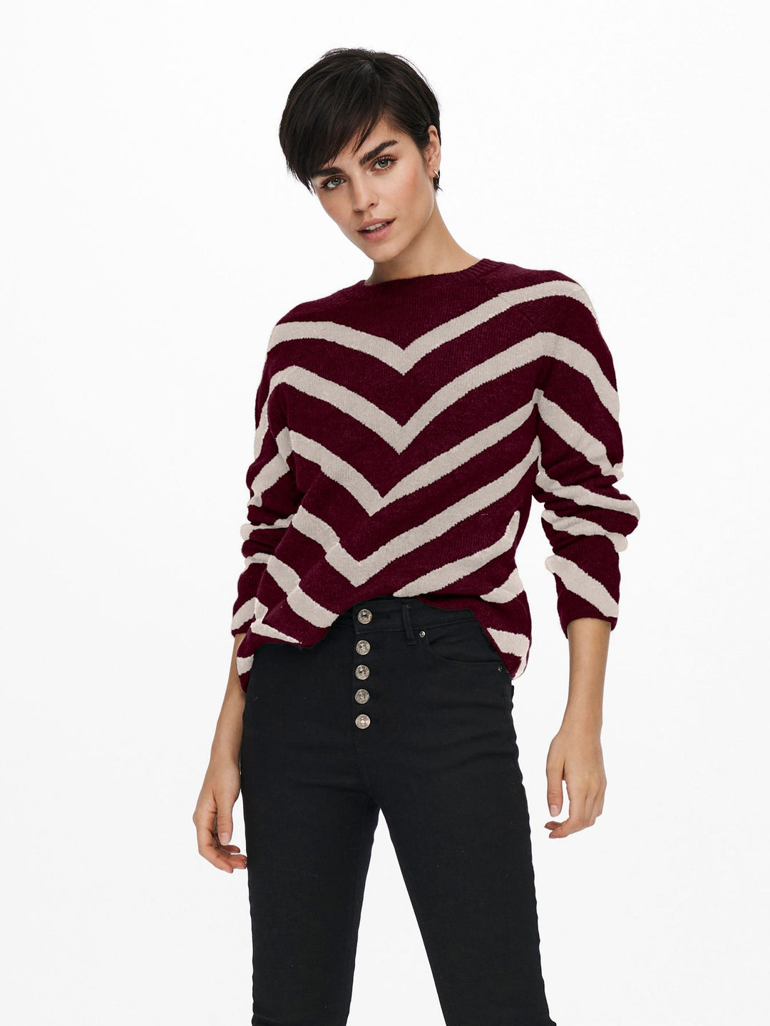 ONLY Strickpullover Damen Rundhals