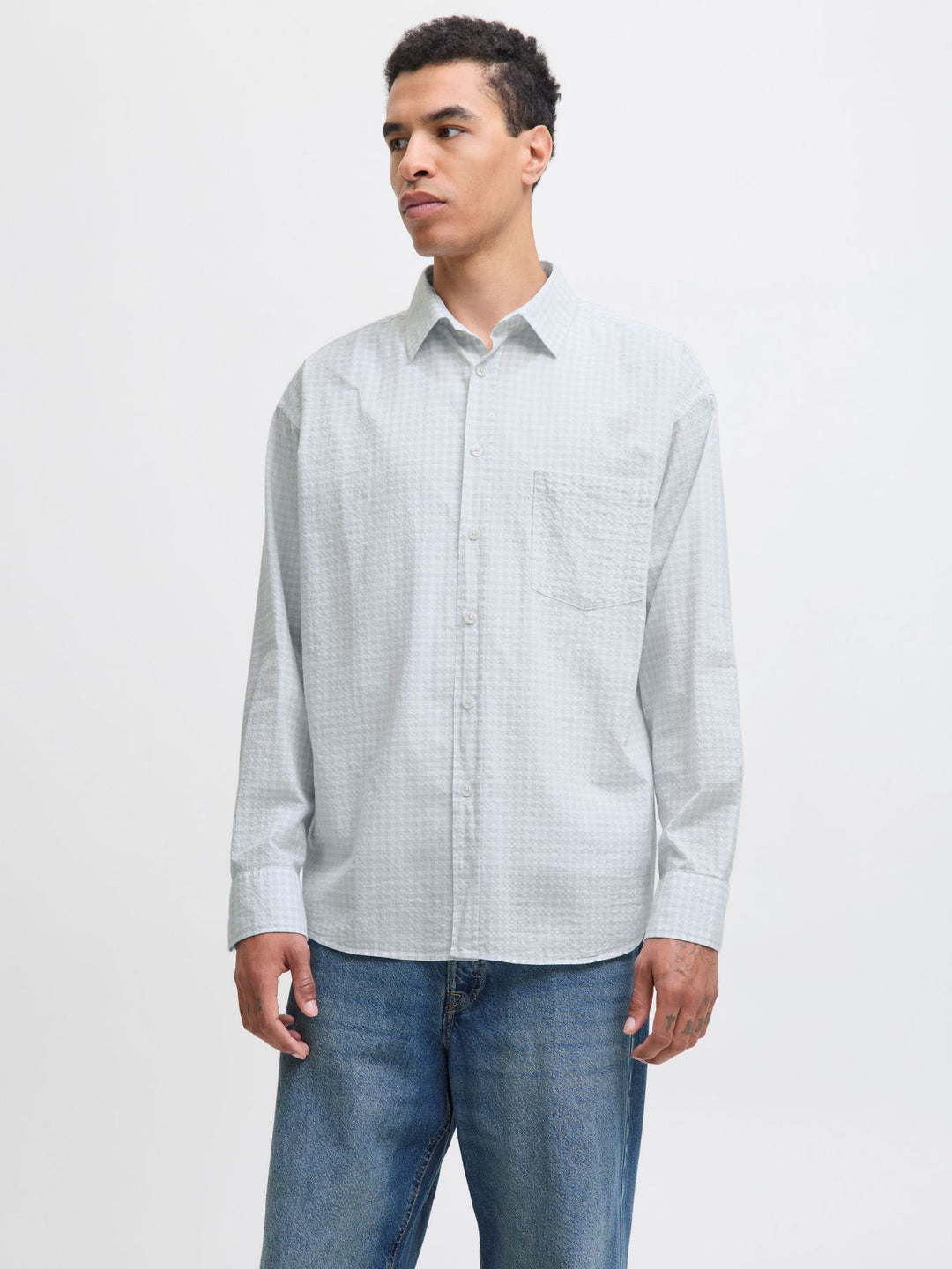 Jack & Jones Seersucker Hemd Langarm