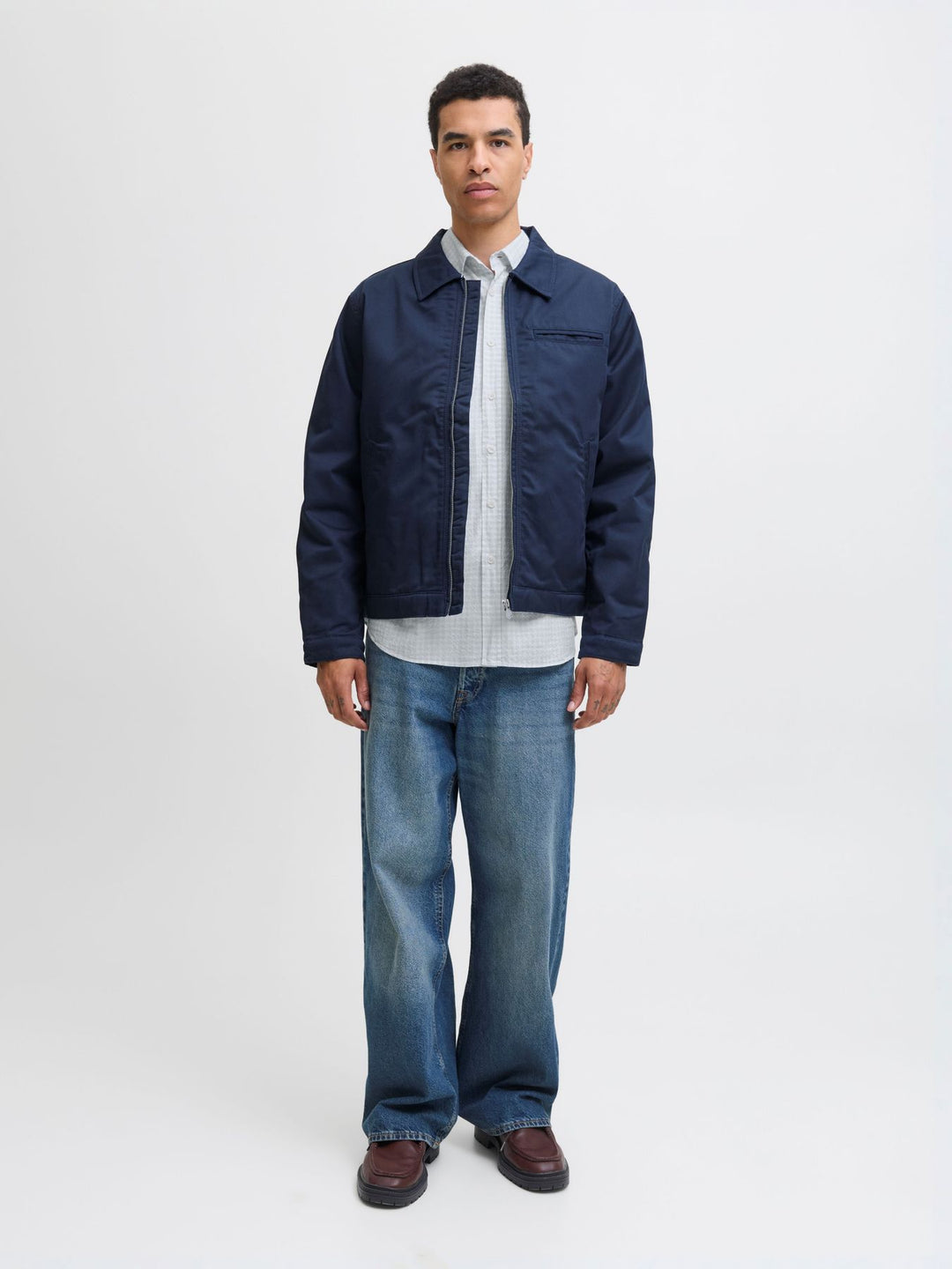 Jack & Jones Seersucker Hemd Langarm