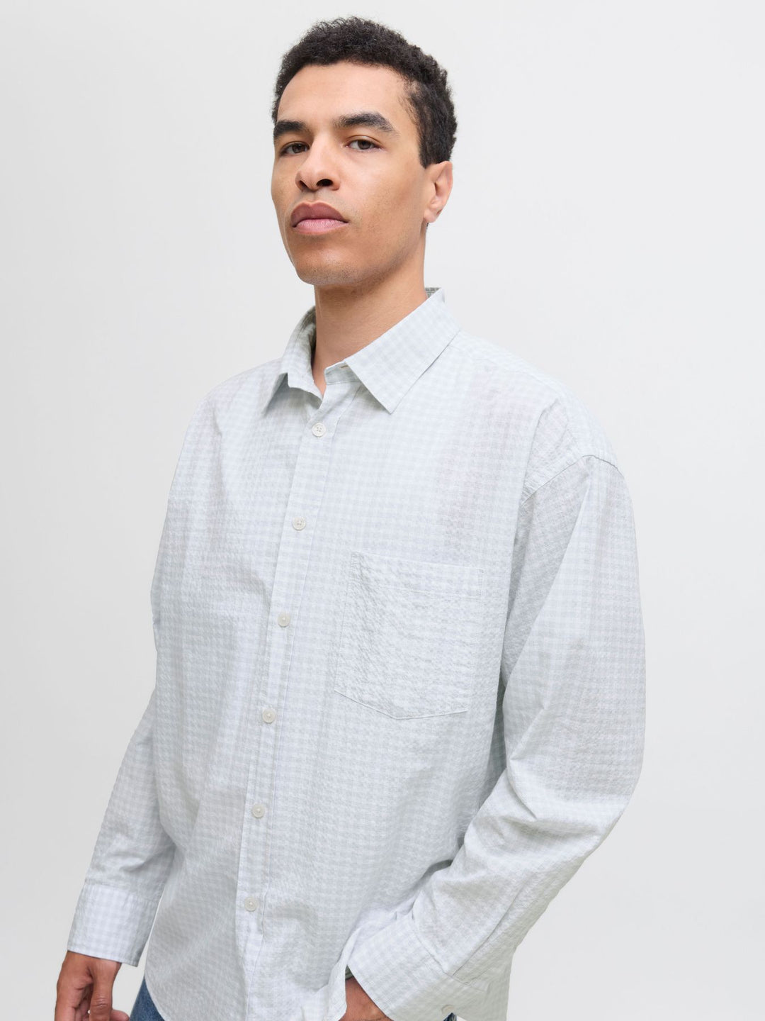 Jack & Jones Seersucker Hemd Langarm