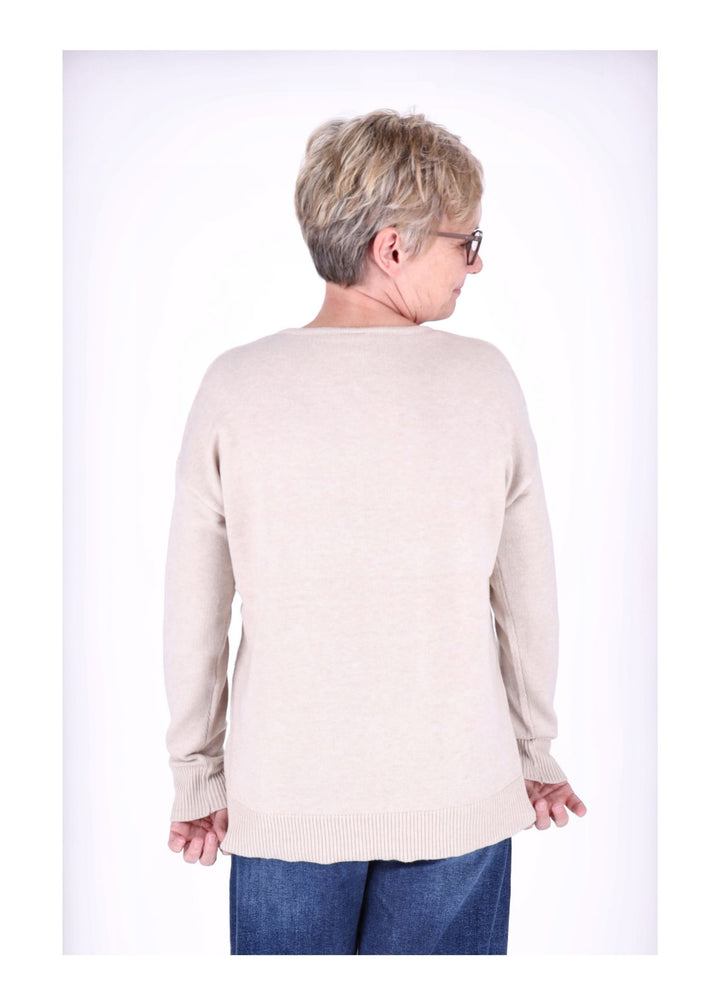 TARA M CARLA Rundhals Strickpullover