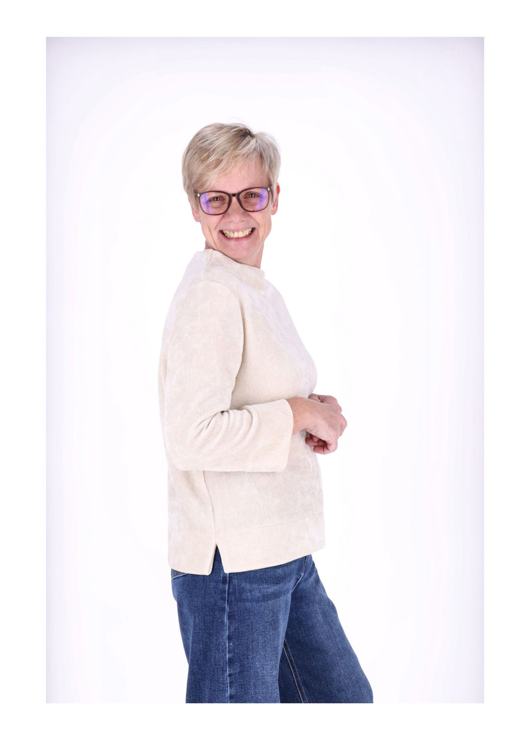 New View Damen Sweatshirt 3/4 Ärmel