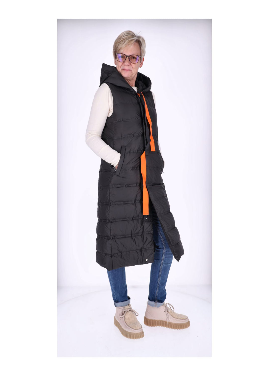 Splash of Color Steppweste Damen Lang
