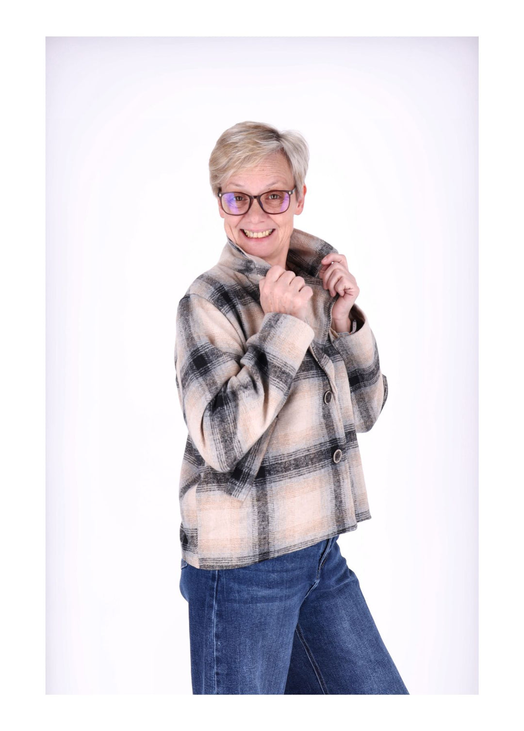 Splash of Color Wolljacke Karo
