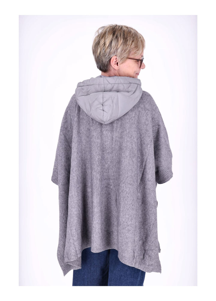 Splash of Color Damen Poncho Materialmix