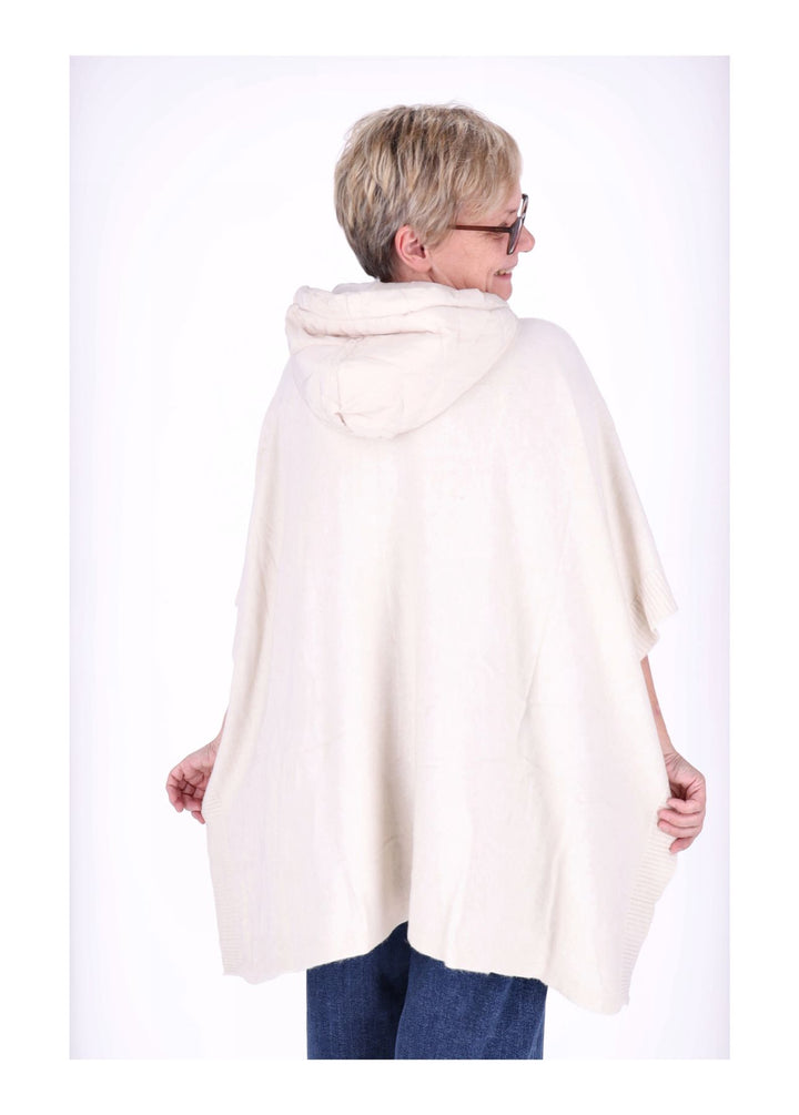 Splash of Color Damen Poncho Materialmix
