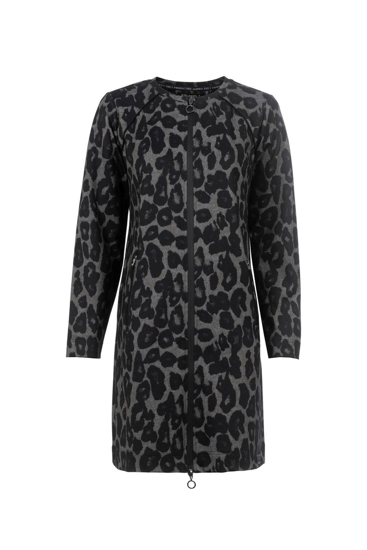 SOQUESTO Kleid kurz Leomuster