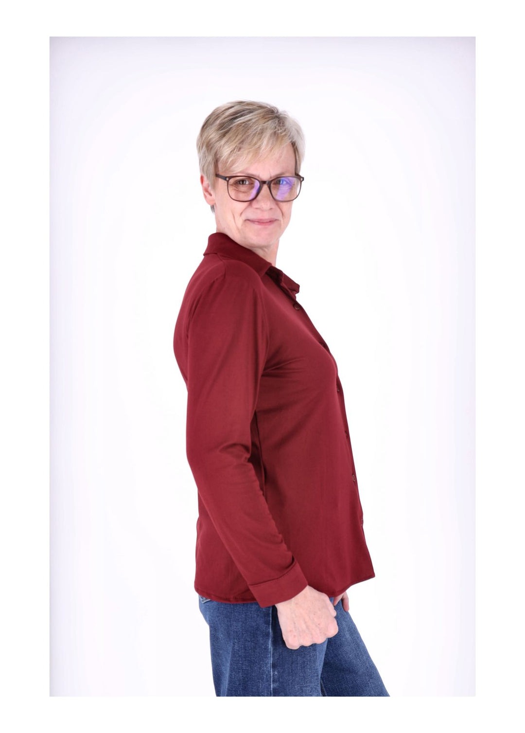 Splash of Color Bluse Uni Damen