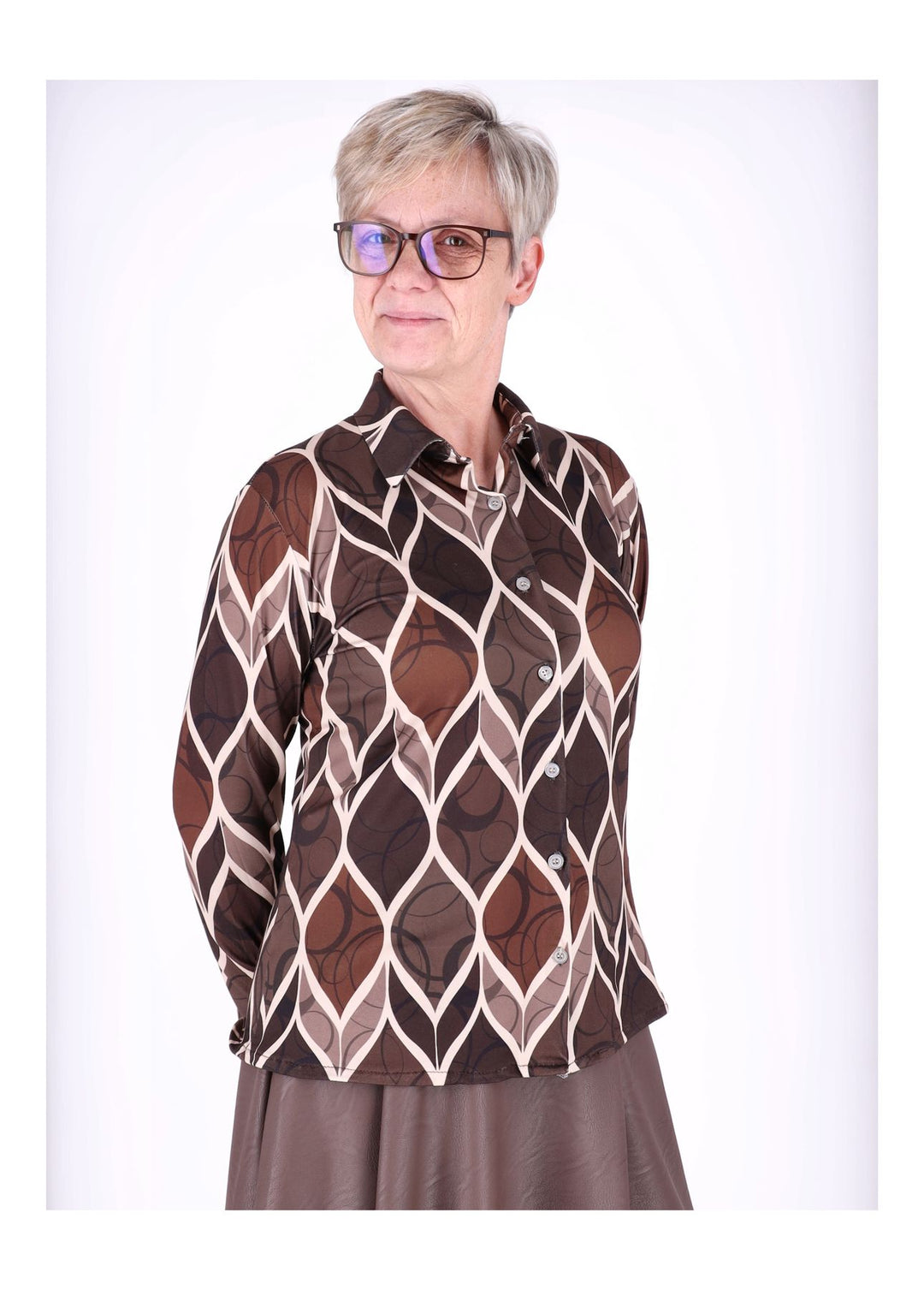 Splash of Color Damen Bluse Raute