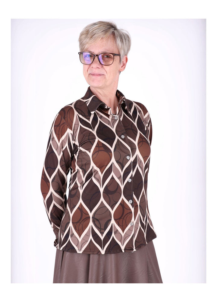Splash of Color Damen Bluse Raute