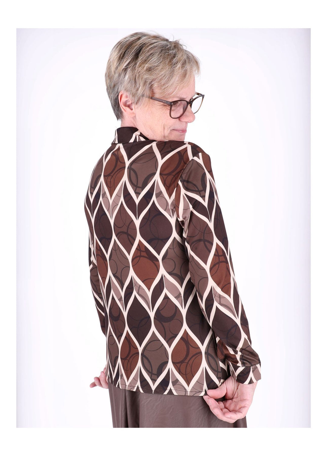 Splash of Color Damen Bluse Raute