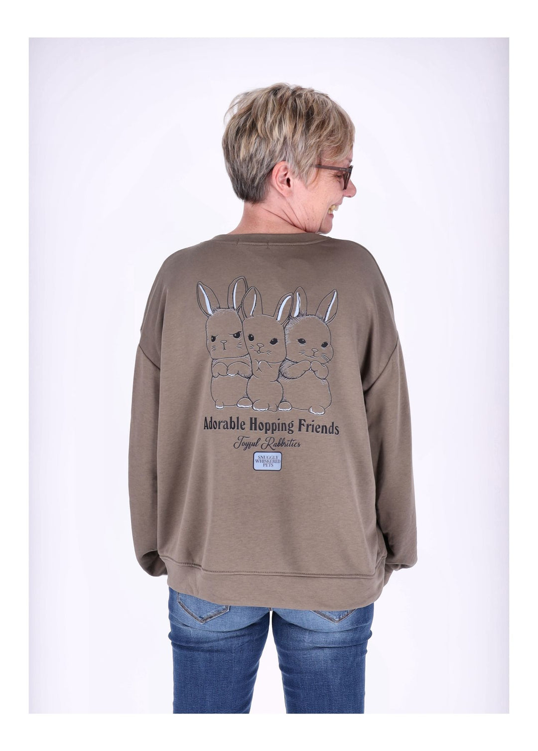 Splash of Color Sweatshirt Damen Hasen
