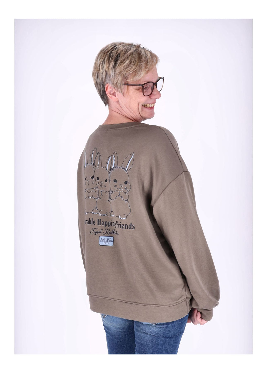 Splash of Color Sweatshirt Damen Hasen