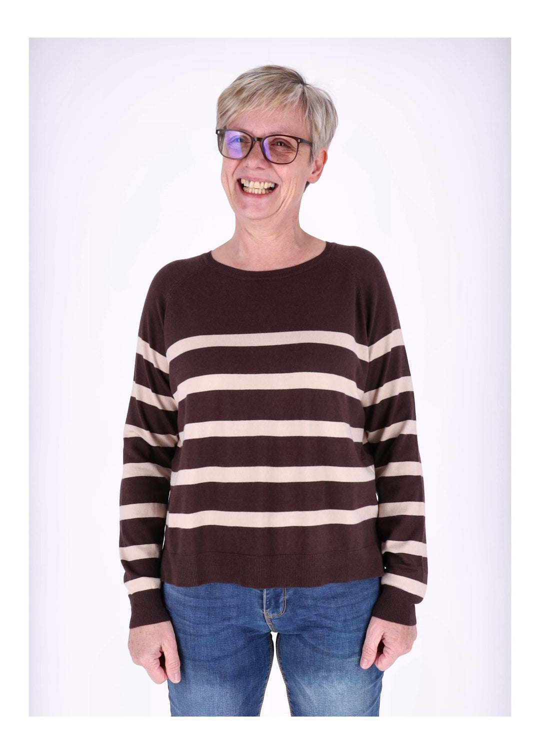 Splash of Color Strickpullover Ringel